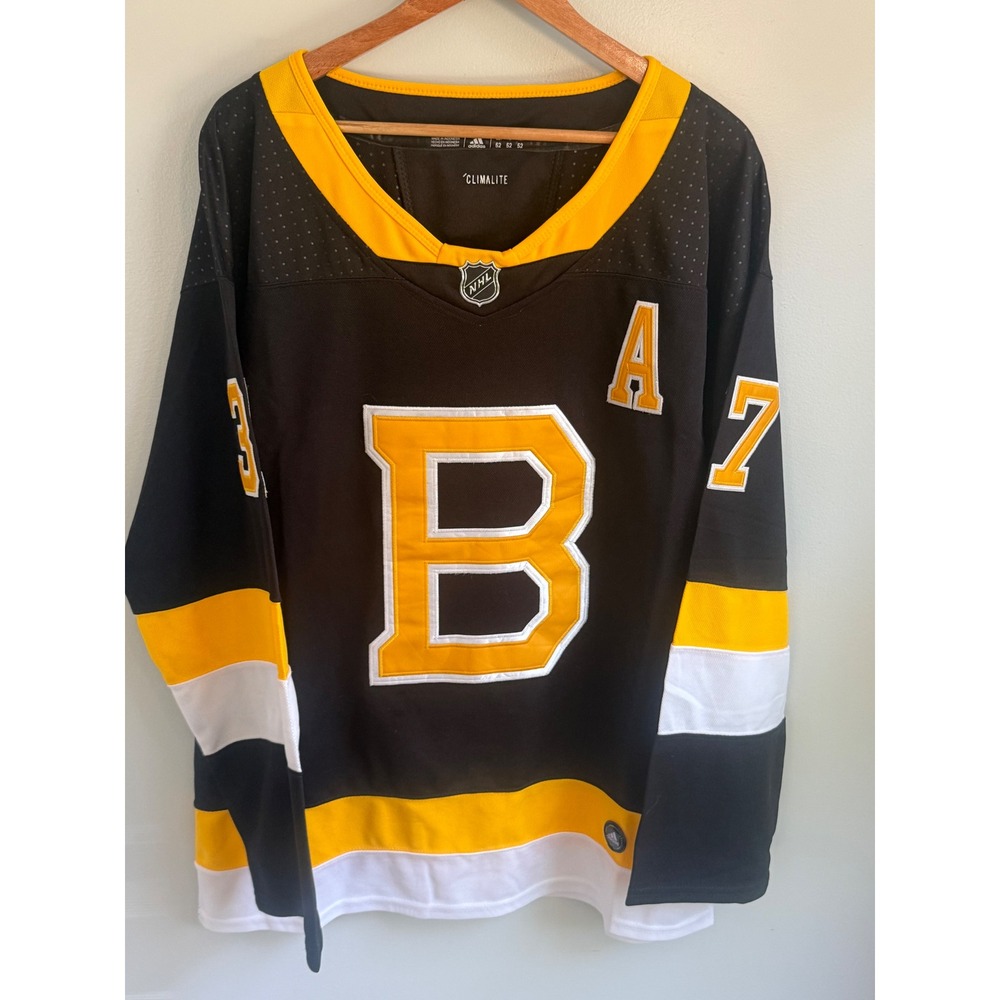 Adidas Boston Bruins Patrice Bergeron 37 Alternate NHL Jersey Mens 52 L Black